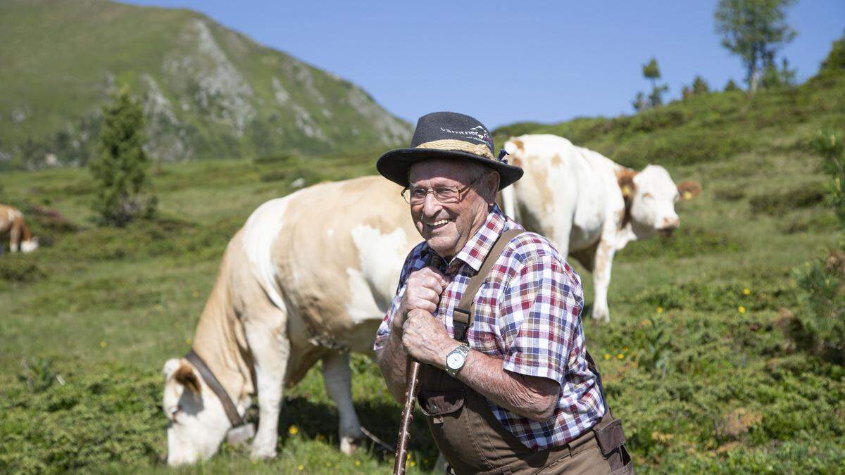 Mit 94 Jahren ist Felix Auernig immer noch begeisterter Almhalter