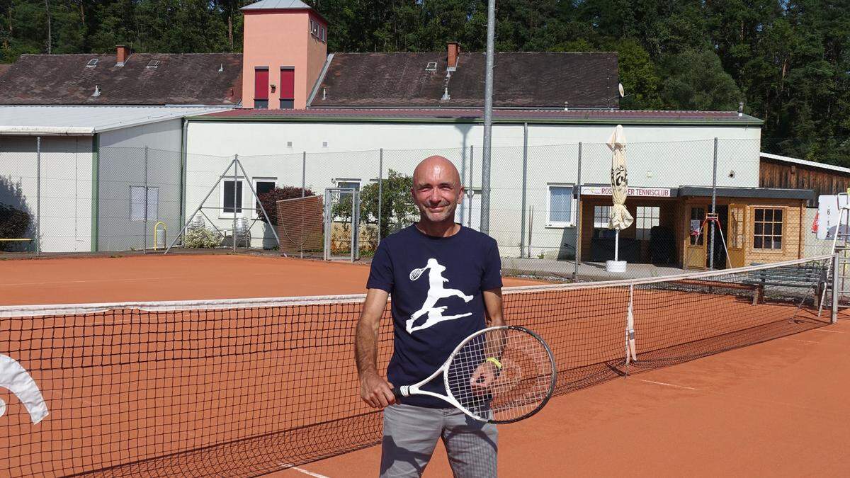 Obmann Klaus Jereb vom Tennisclub Rosental lädt am 2. September zur 20-Jahr-Feier mit Stefan Koubek und Christian Magg ein