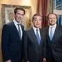Bundeskanzler Sebastian Kurz, der chinesische Außenminister Wang Yi und Österreichs Außenminister Alexander Schallenberg im Rahmen der 56. Münchner Sicherheitskonferenz 