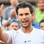 Dominic Thiems Match wurde vom Regen gestoppt.