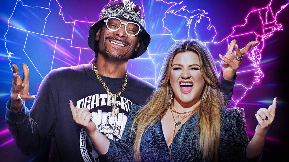 Moderatoren-Duo Snoop Dogg und Kelly Clarkson.