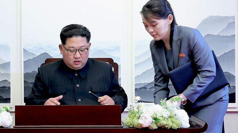 Kim Jong-un und seine Schwester Kim Yo-jong