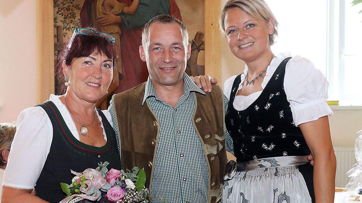 Bei der Abschiedsfeier: Christine Strießnig, Peter Grünwald und Daniela Trausnitz (von links)