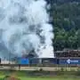 Hier am Bahnhof in Oberaich nahm das tragische Unglück seinen Lauf. Die Rauchsäule war weithin sichtbar 