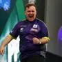 RECORD DATE NOT STATED 21st December 2023, Alexandra Palace, London, England 2023/24 PDC Paddy Power World Darts Championships Day 7 Evening Session Luke Littler celebrates a 180 during his match against Andrew Gilding PUBLICATIONxNOTxINxUK ActionPlus12589299 ShaunxBrooks