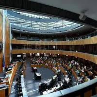Der Plenarsaal im Parlament