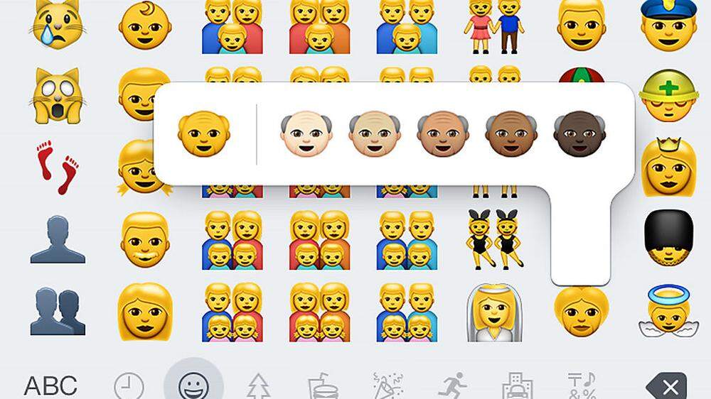 Seit heuer gibt es die Emojis in unterschiedlichen Hautfarben