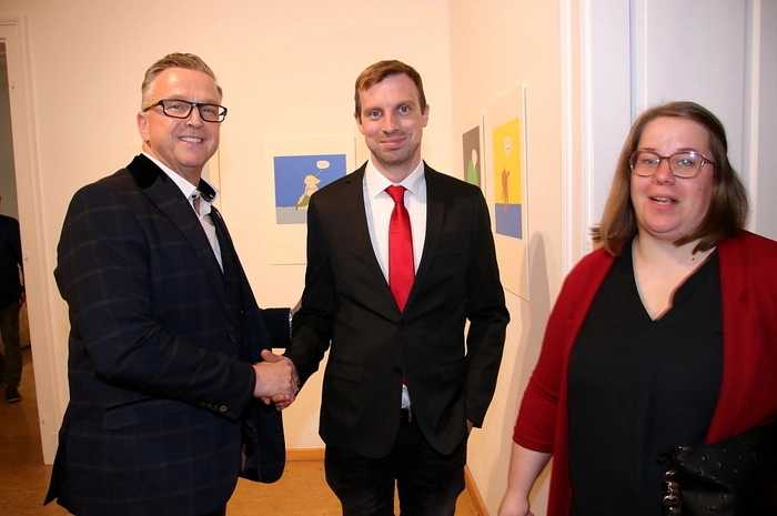 Bürgermeister Helmut Linhart begrüßte die Gäste,Unter den Besuchern waren auch Stadträtin Stefanie Galler und Gemeinderat Hansjörg Trutzenberger.