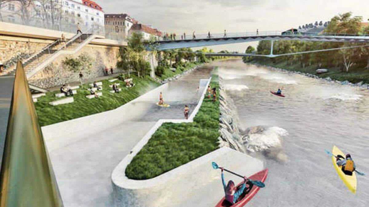 Die Studie der Surfwelle in Graz