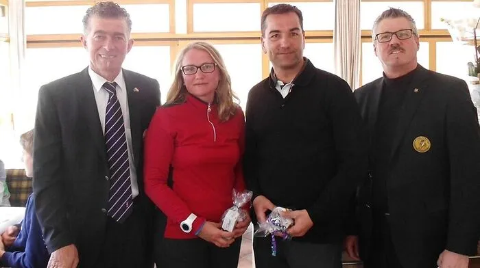 Herbert Berger, Astrid und Uwe Achterberg und Geschäftsführer Hermann Unterdünhofen