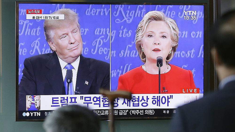 Trump und Clinton standen sich in der ersten von drei TV-Debatten gegenüber