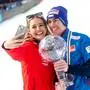 Stefan Kraft mit Frau Marisa beim Saisonfinale in Planica