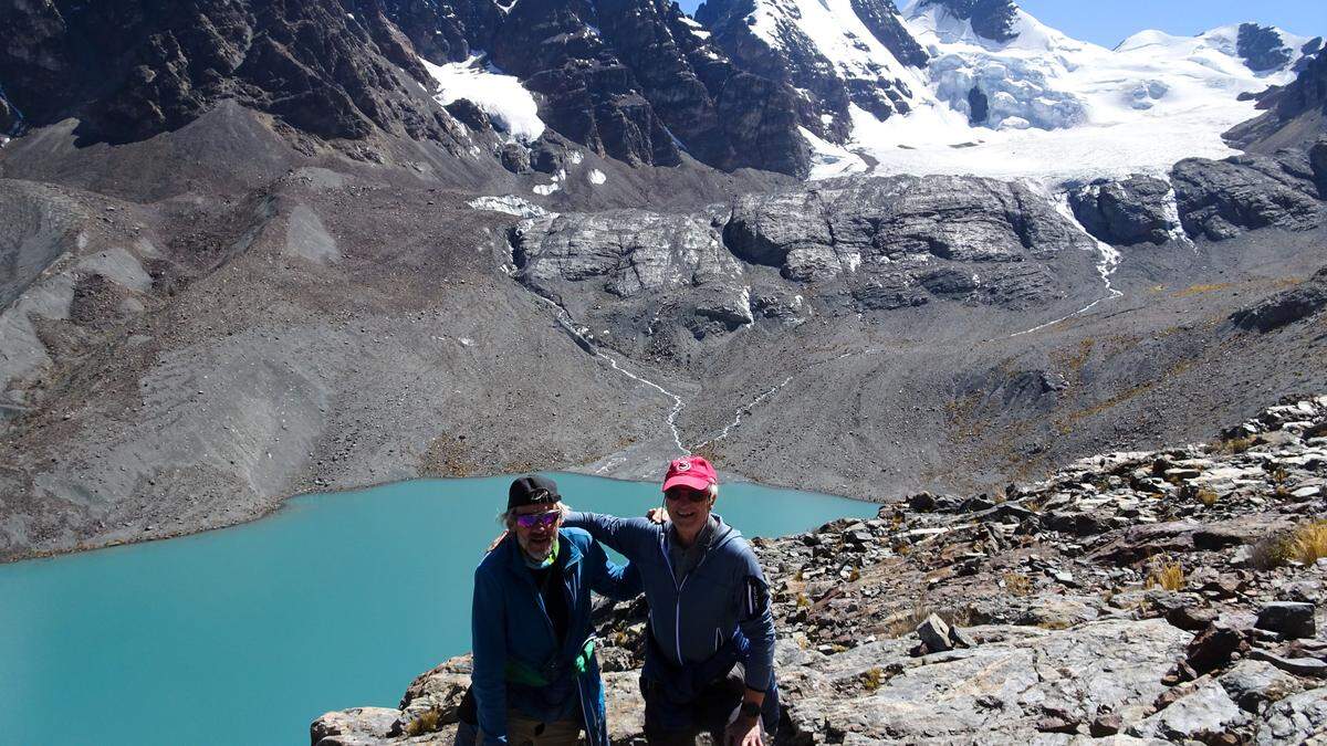 Werner Tschische (links) und Werner Holzmann kletterten in Bolivien