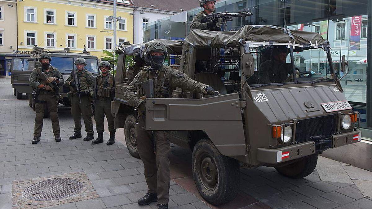 KPE-Soldaten aus St. Michael sicherten den Hauptplatz von Leoben