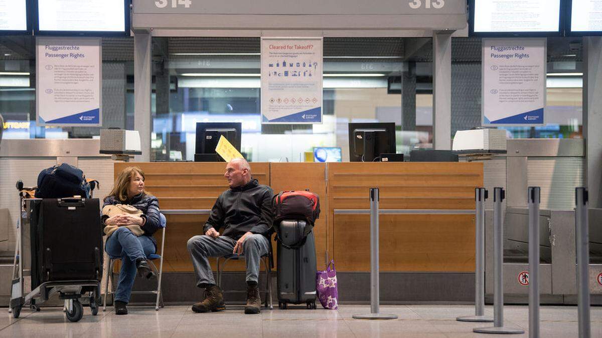 Auch am Flughafen in Stuttgart wurde gestreikt