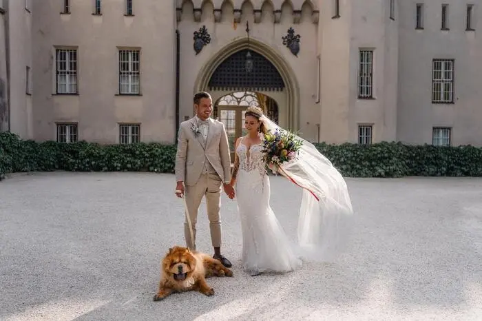 Sandra und Marcel Müller haben 2025 auf Schloss Wolfsberg geheiratet