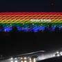 Die Allianz-Arena in München darf am Mittwoch nicht in den Regenbogenfarben erstrahlen