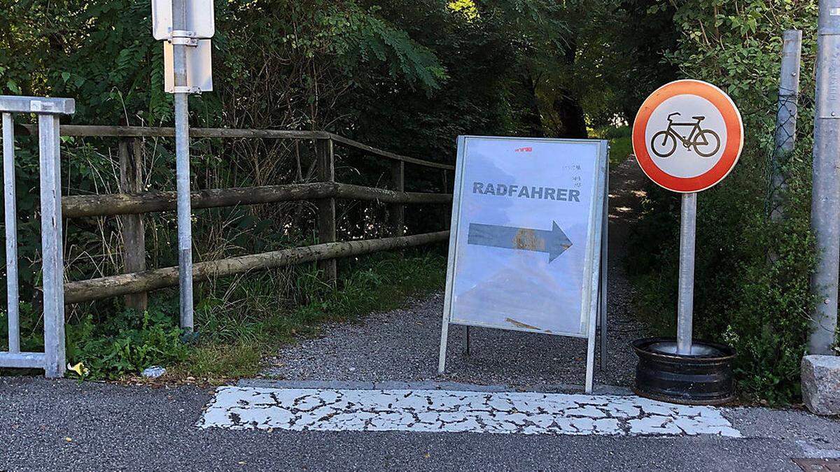 Für Radfahrer bleibt Teilstück der Ennspromenade gesperrt	 