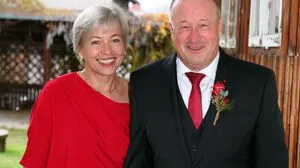 Das frisch vermählte Brautpaar Günter und Katarina