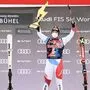 Sieger Beat Feuz, flankiert von Matthias Mayer (links) und Dominik Paris