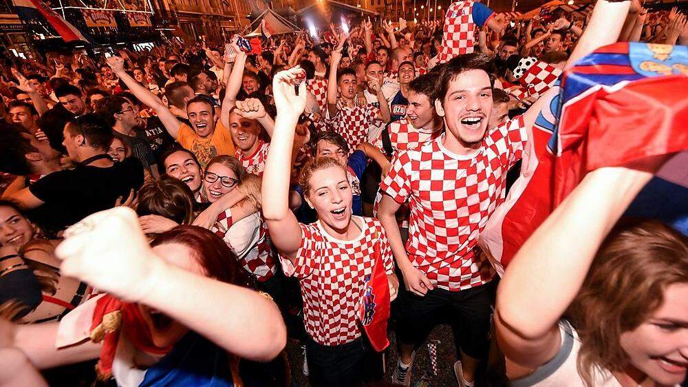 Die kroatischen Fans jubelten