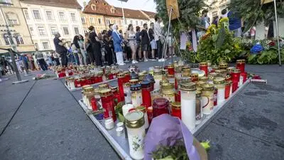 Am Grazer Hauptplatz wurde in den Tagen nach dem Amoklauf der Opfer gedacht