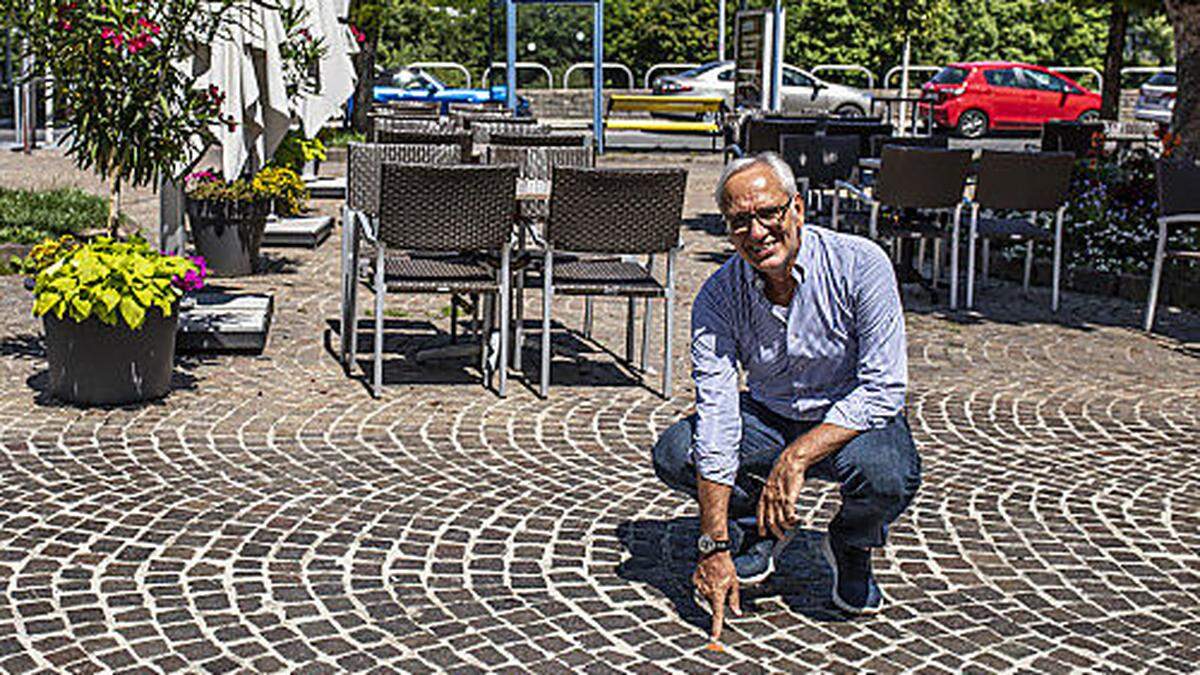 Rogl darf den Gastgarten nur innerhalb der Markierung nutzen 