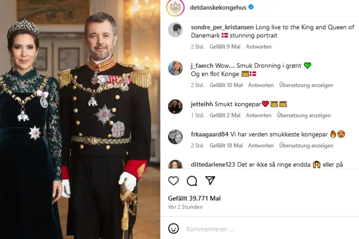 Das dänische Volk ist geradezu entzückt über die schönen Aufnahmen. Auf Instagram häufen sich begeisterte Kommentare.: „Wir haben das schönste Königspaar der Welt“, ist da etwa in den Kommentaren zu lesen.