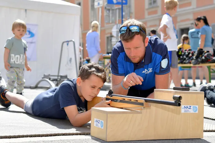 Beim Biathlonstand des NZ Eisenerz war Treffsicherheit gefragt