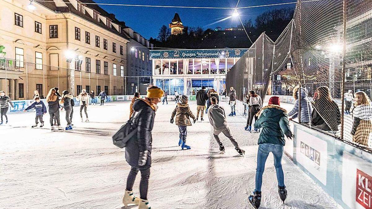 Derzeit nicht möglich: Eislaufen am Karmeliterplatz