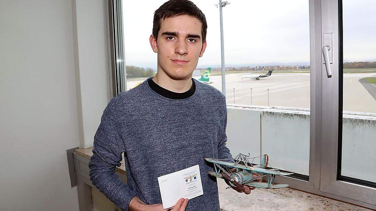 Erwan Leger (17) ist der jüngste Segelflugpilot Österreichs