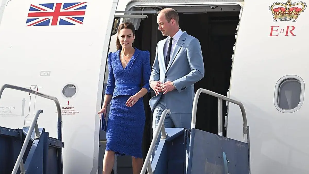 Herzogin Kate und Prinz William bei ihrer Ankunft in Belize