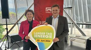Landesrätin Ursula Lackner und Leobens Bürgermeister Kurt Wallner präsentierten den Langen Tag der Energie