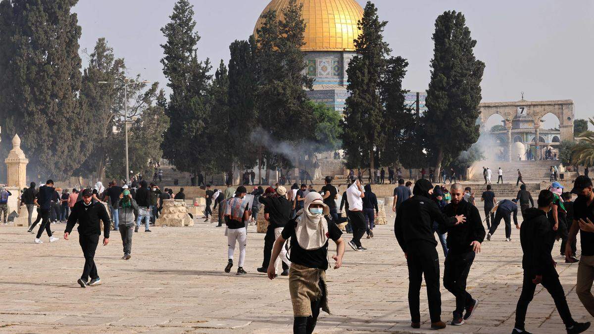 Die Al-Aqsa-Moschee in Jerusalem wird streng bewacht 
