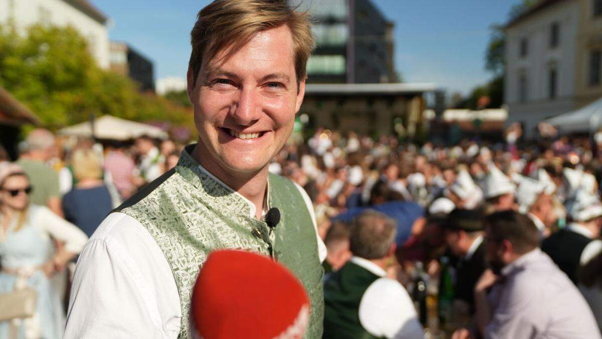 Kleine Zeitung Sonderreporter Michael Großschädl beim Aufsteirern