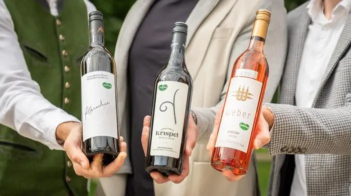 Die Weine ziert das grüne Steiermark-Herz