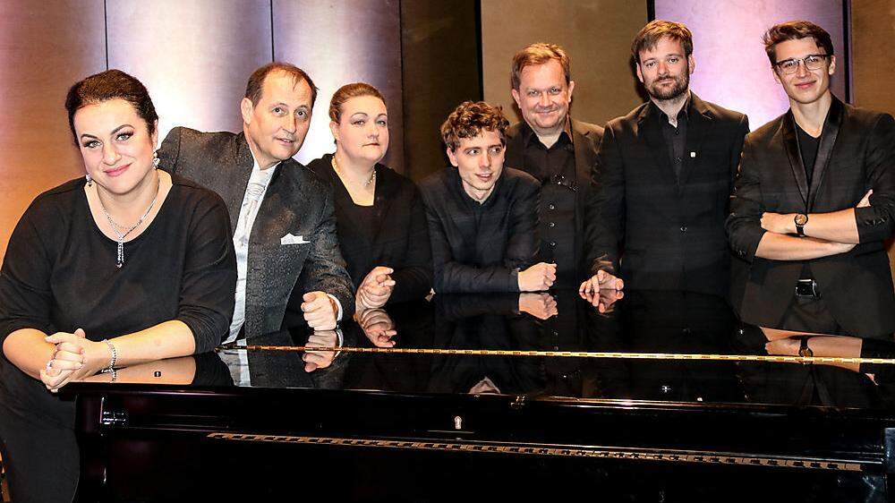 Bohinec, Lipuš, Hangler und das 4saxess-Quartett (von links)