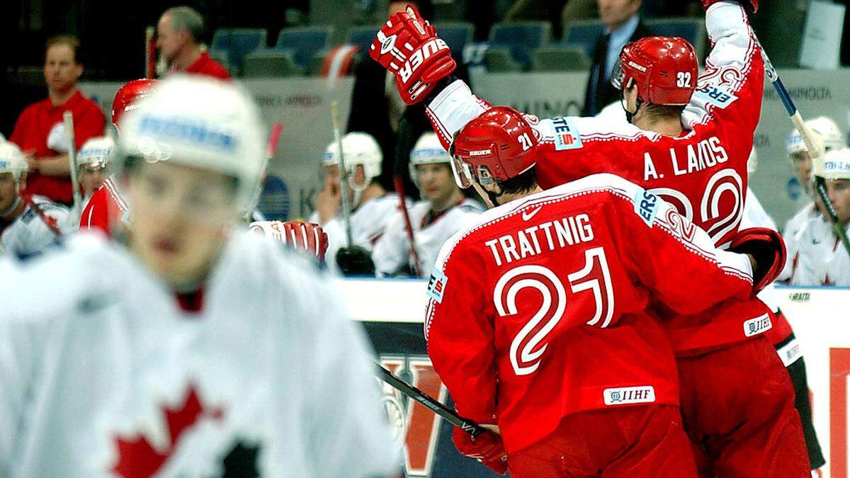 Team Austria führte gegen Kanada 2004 in Prag bereits mit 2:0, am Ende stand es 2:2