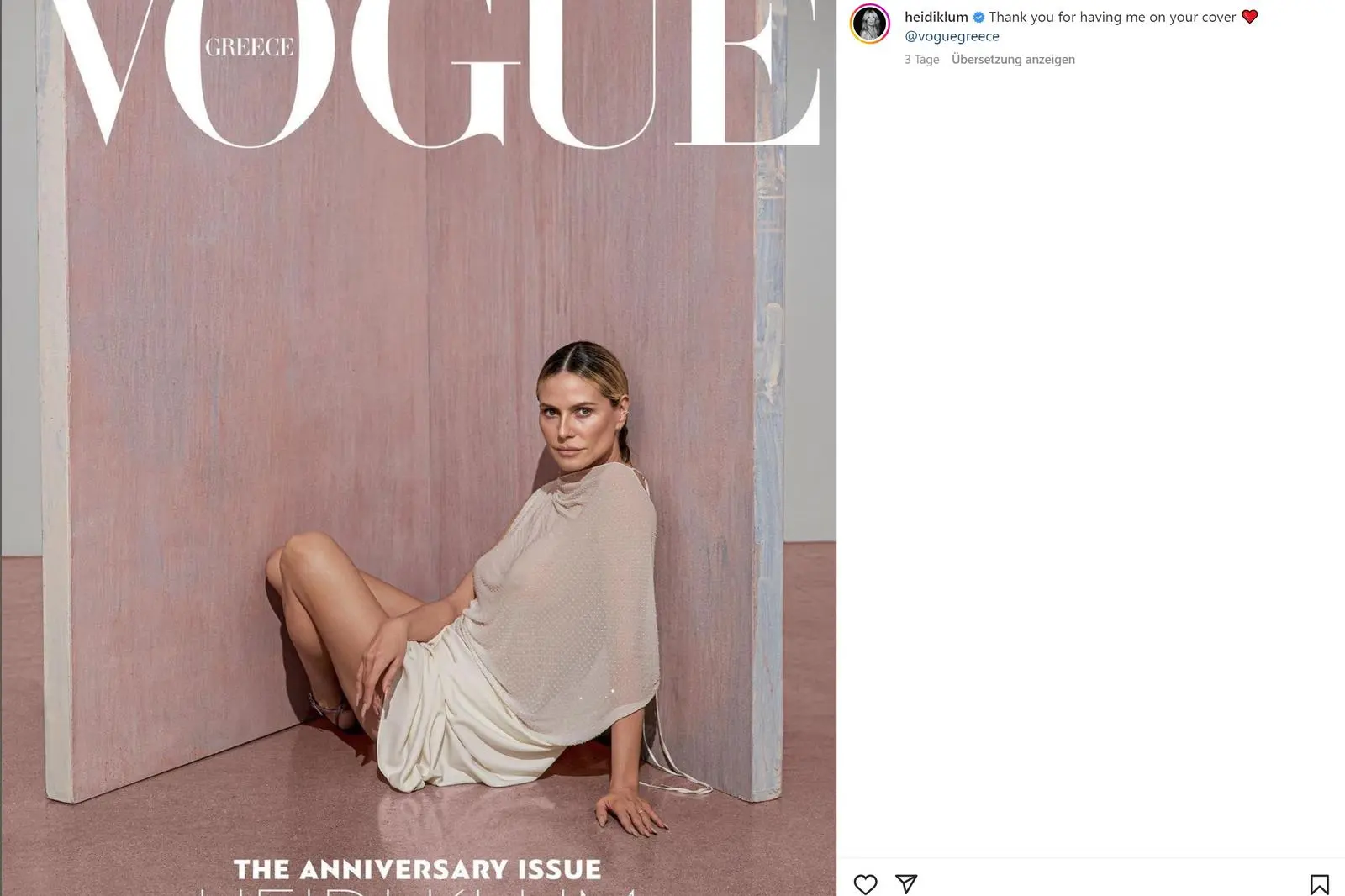 Heidi Klum: Nude bis beige: Cover-Shooting für die griechische Vogue
