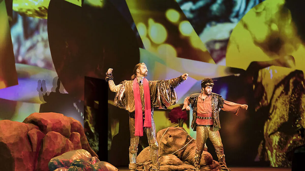 Kai Wessel als Feldherr Ascanius und Mauro Borgioni als sein Kriegsgegner Evandro