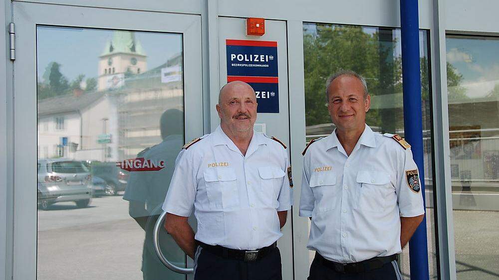 Severin Liebmann und Walter Andrä stehen dem Bezirkspolizeikommando vor