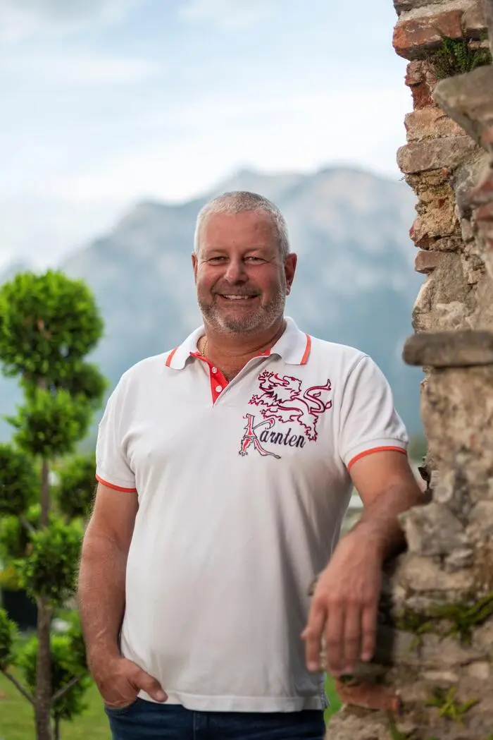 Michael Miggitsch, Abschnittsfeuerwehrkommandant des Abschnitts Dreiländereck und Gemeindefeuerwehrkommandant von Arnoldstein