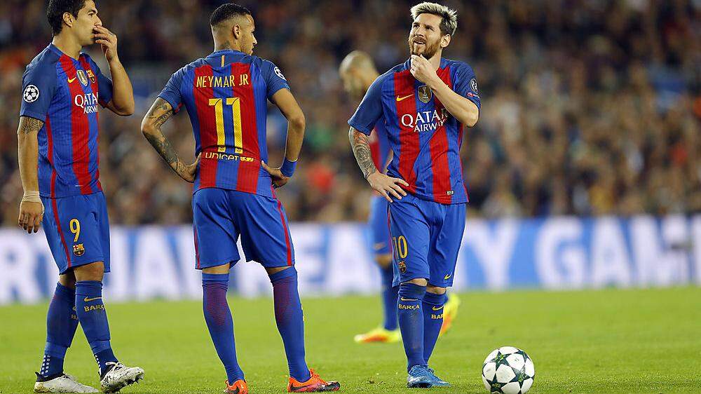 Star-Ensemble: Suarez, Neymar und Messi