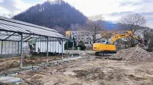 Derzeit werden die in die Jahre gekommen Glashäuser abgerissen, in Zukunft soll das Gelände begrünt werden