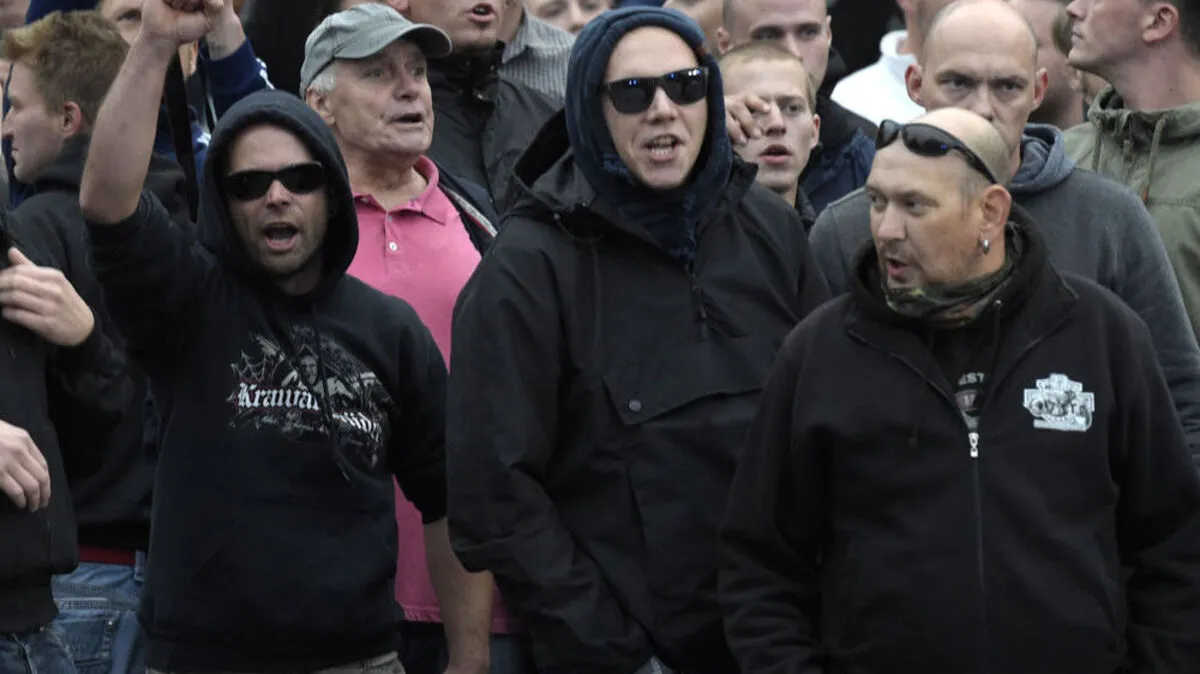 Anhänger der rechten Szene demonstrieren in Chemnitz 