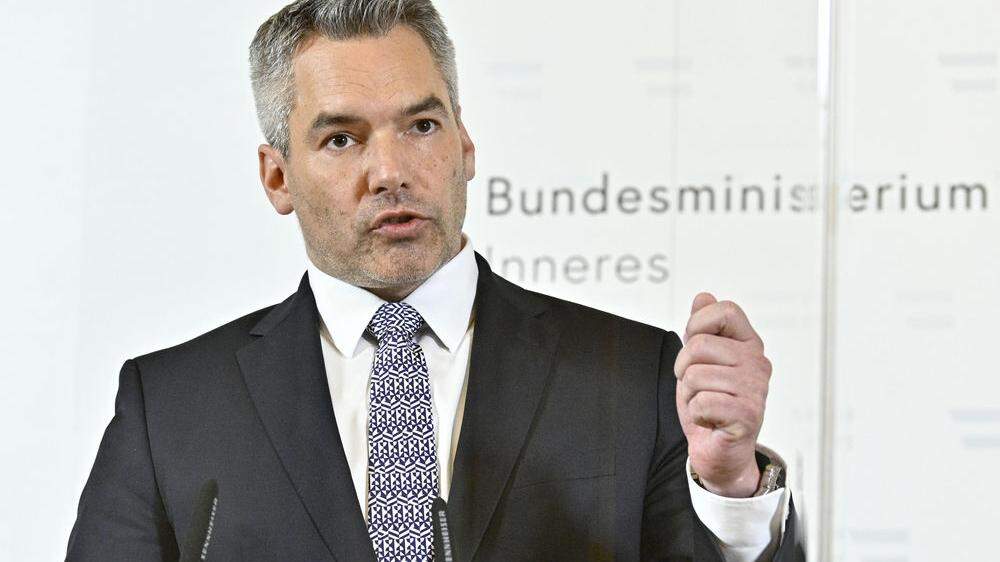 Innenminister Nehammer findet scharfe Worte für seinen Vorgänger Herbert Kickl