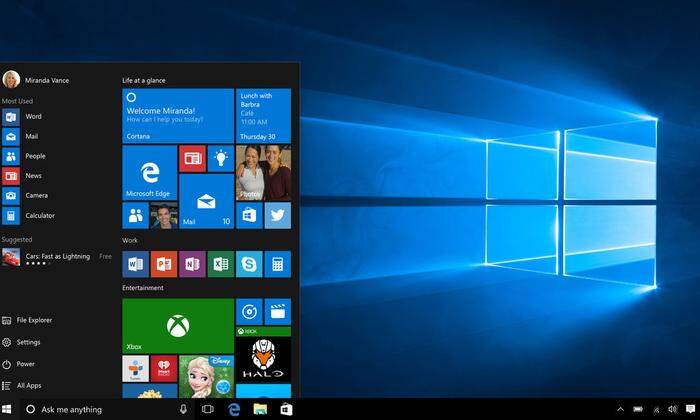 Windows 10: Nutzer schätzen die übersichtliche Oberfläche