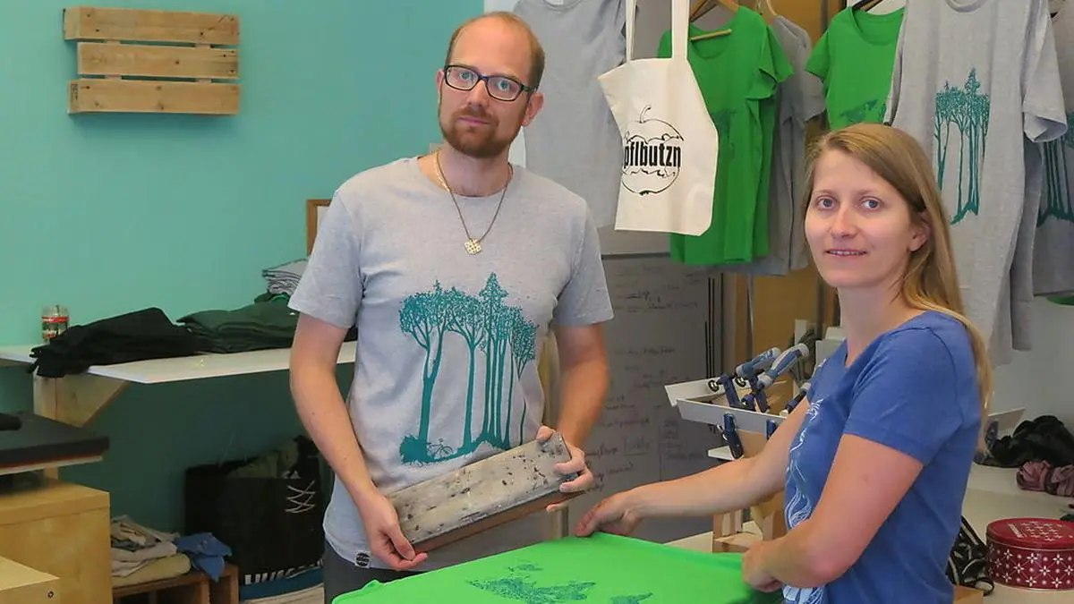 Thomas Winkler und Therese Wallner von "Apflbutzn"