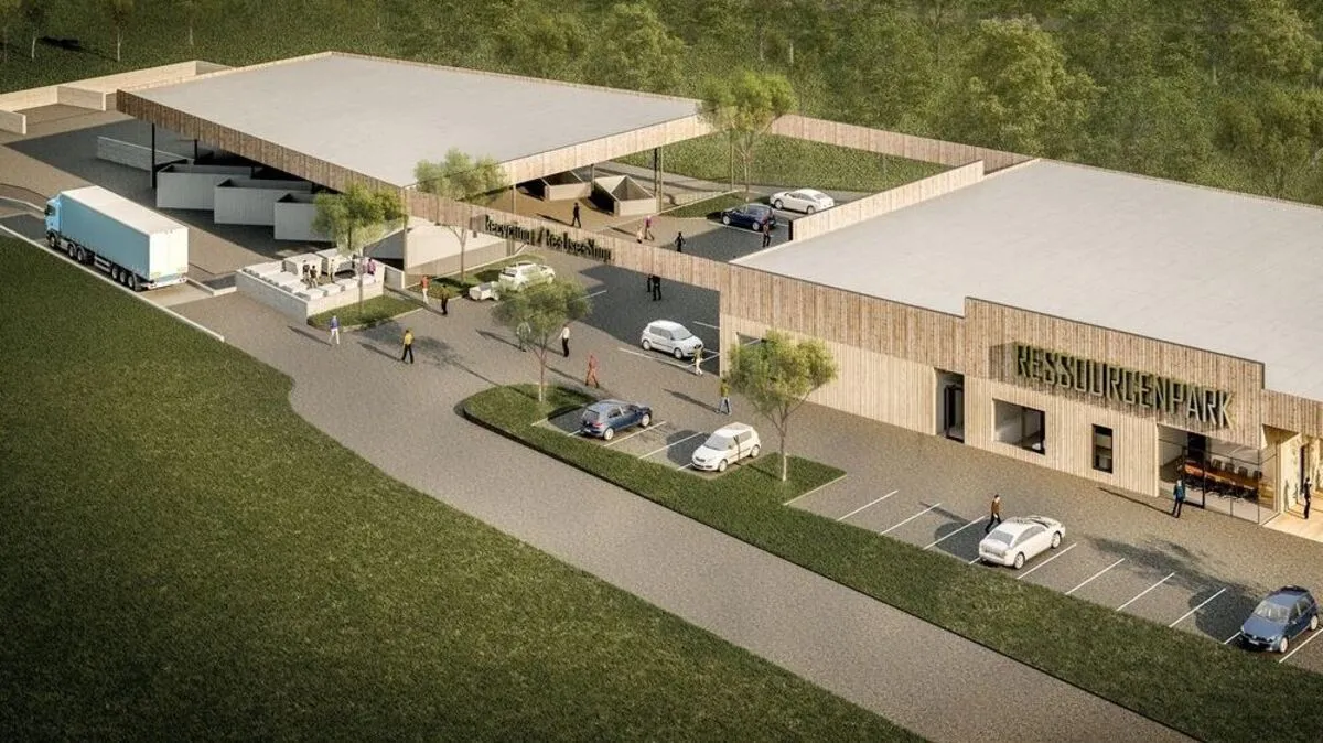 Grafik des geplanten Ressourcenzentrums in Leibnitz