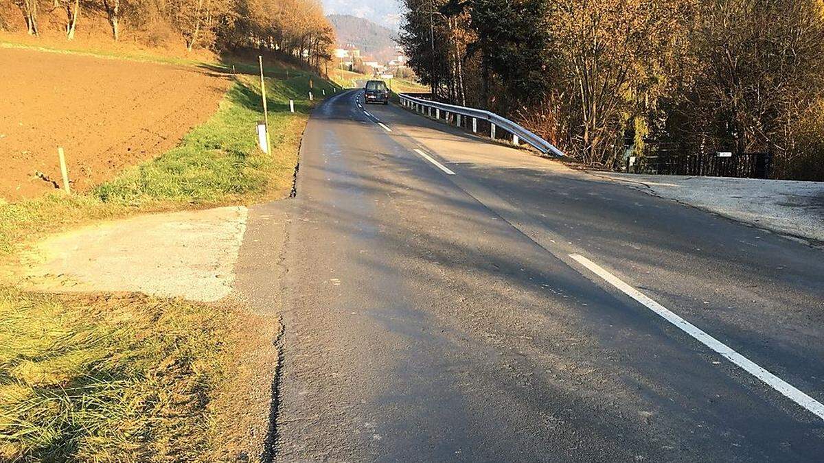 Die Granitztal Landesstraße wird auf einer Länge von 1,2 Kilometer saniert